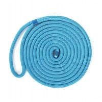 DOCK LINE - 3/8" x 20ft SOLID DOUBLE BRAID BLUE
