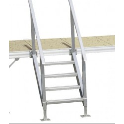 DOCK 6 STEPS 30"wide  LADDER/ hand rail / aluminum*