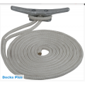 DOCK LINE - 1/2" x 15ft SOLID DOUBLE BRAID WHITE