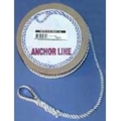 ANCHOR LINE - 3/8 " X 100ft TWISTED NYLON GOLD & WHITE